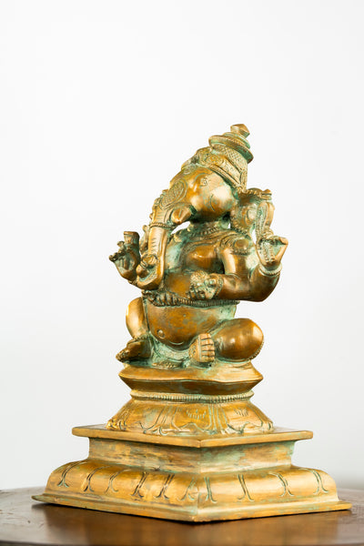 Antique Finished Sitting Ganapathi - 6