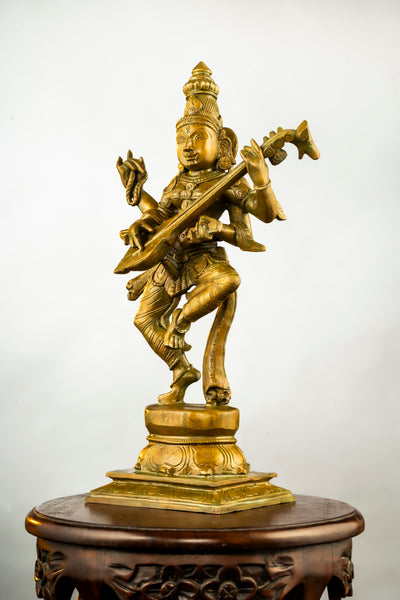 Antique Finished Elegant Nardana Saraswathi 14