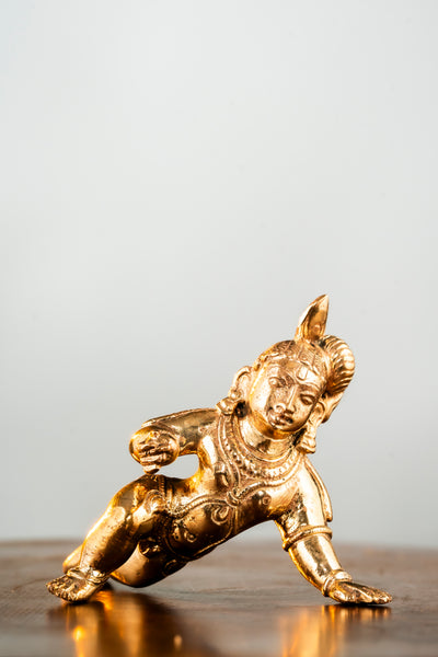 Bronze Crawling Krishna