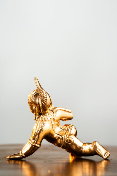 Bronze Crawling Krishna