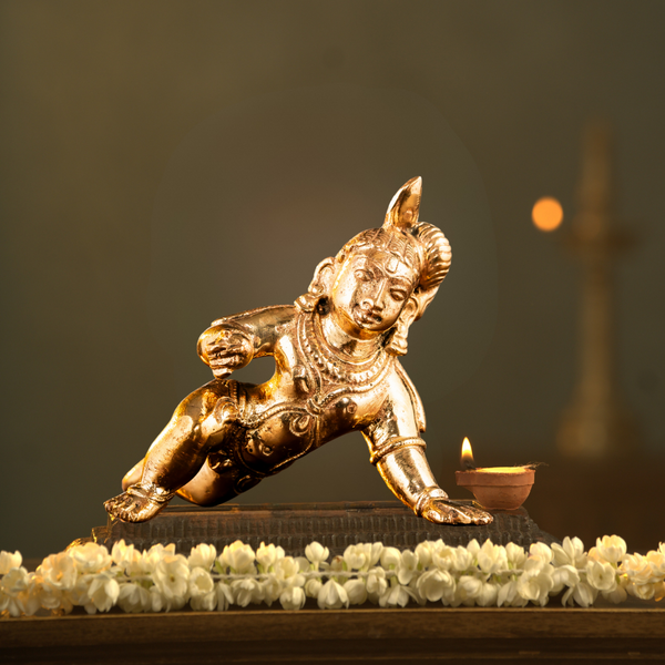 Bronze Crawling Krishna