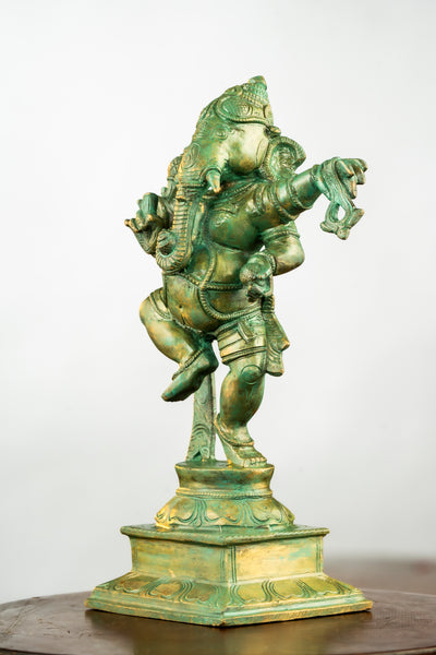 Antique Finished Elegant Dancing Ganapathi -9