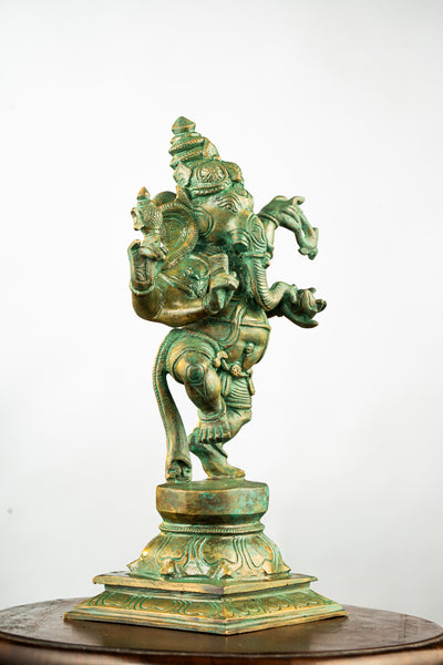 Antique Finished Elegant Dancing Ganapathi -11