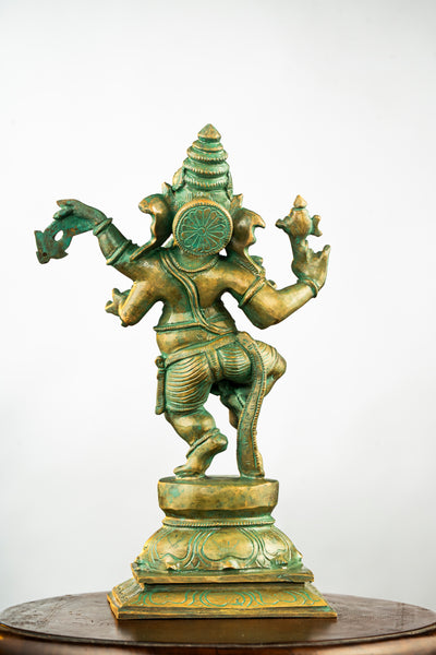 Antique Finished Elegant Dancing Ganapathi -11