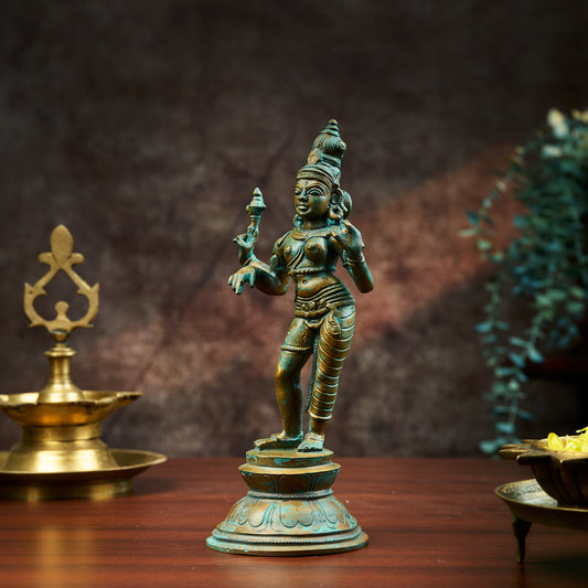 Antique Finished Ardhanareeswarar - 8"