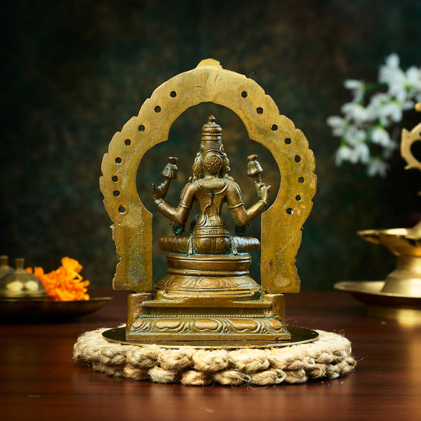 Antique Finished Gubera Lakshmi with Prabhavali