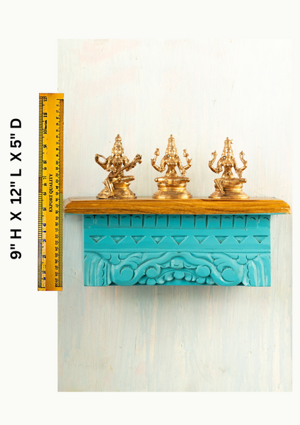 Bronze Three Deviyars Placed on an Elegant Wall Shelf
