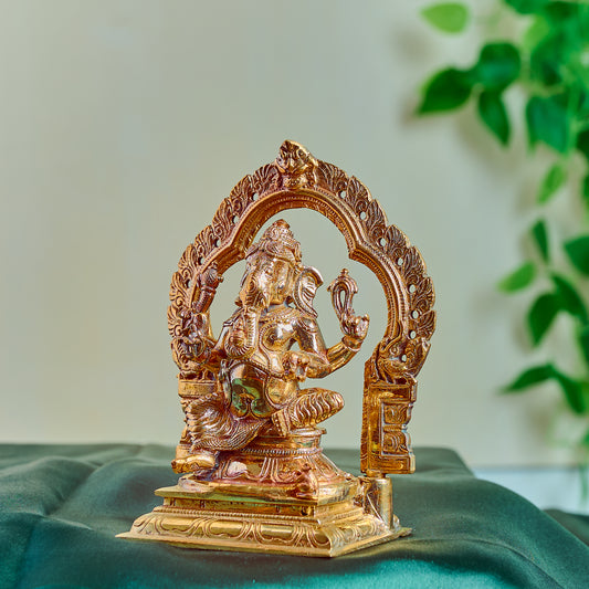 Bronze Ganesh with Prabhavali