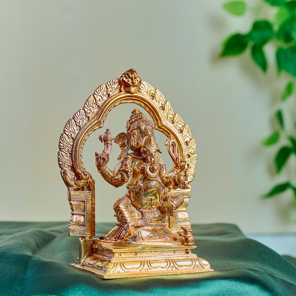 Bronze Ganesh with Prabhavali