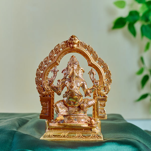 Bronze Ganesh with Prabhavali