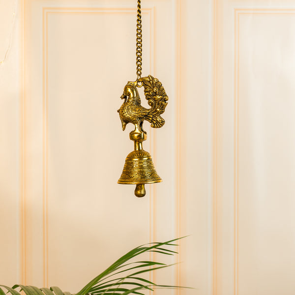 Bronze Hanging bell with Mayil