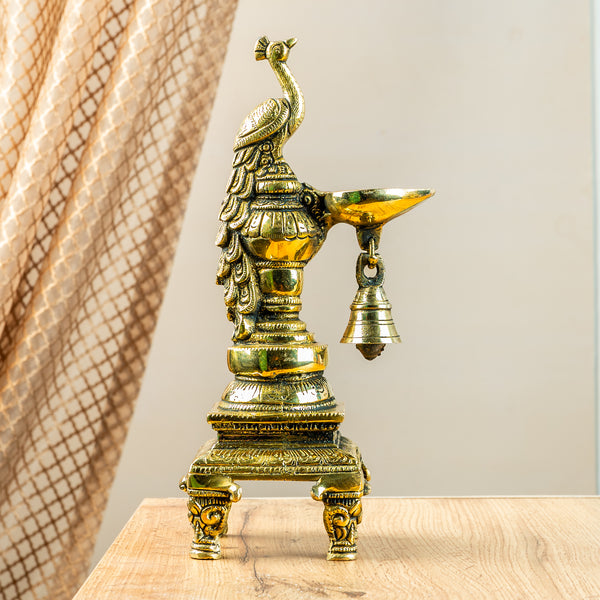 Bronze Majestic Mayil Deepam