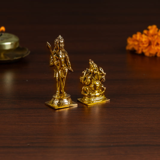 Bronze Bala Vinayagar and Murugan