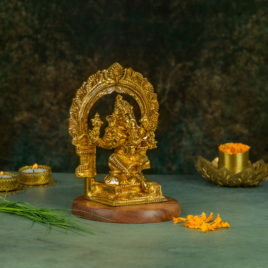 Bronze Pillayar with Arch 6"