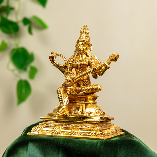Bronze Saraswathi - 4"