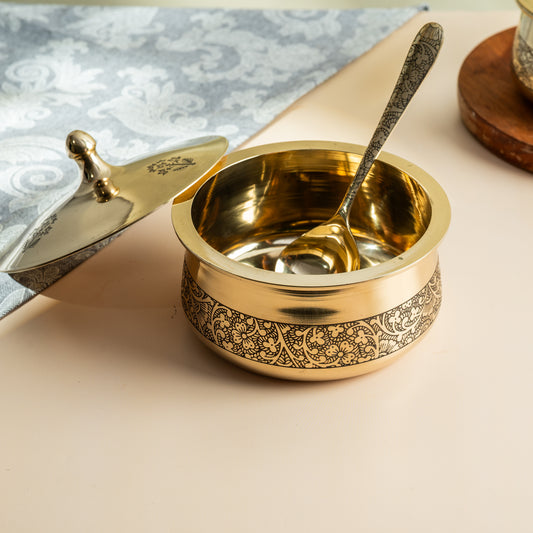 Kansa Serving Bowl with Spoon