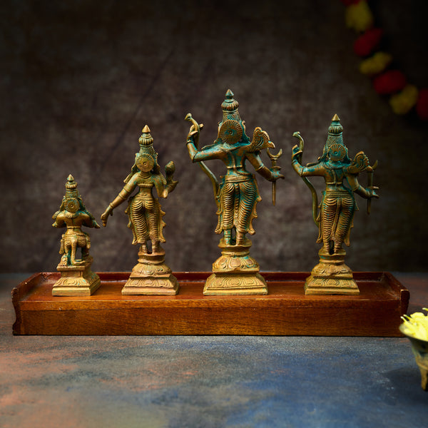 Antique Finished Ramar, Sita , Lakshmanan with Hanumar - 6