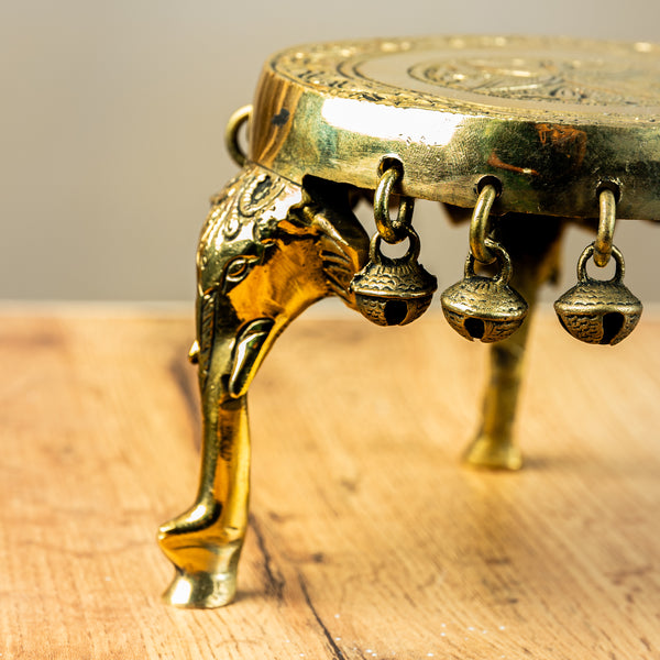 Bronze Trikona Bell Peedam