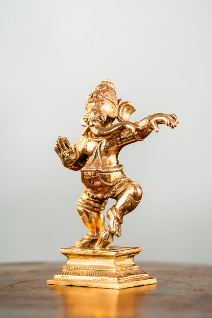 Bronze Dancing  Ganapathi - 4"