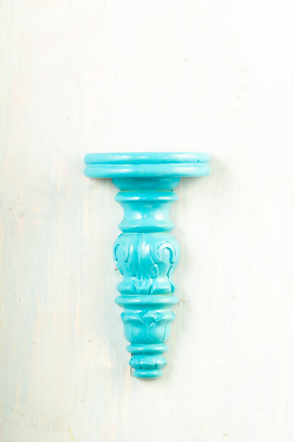 Antique Finished 4" Boga Sakthi Placed on an Elegant Handmade Flower Wall Hanger