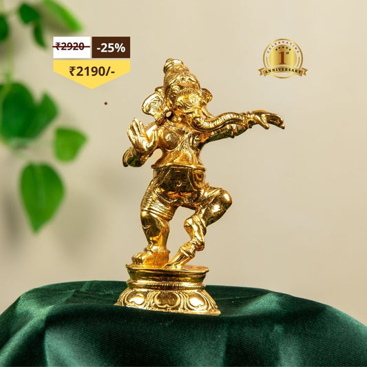 Bronze Dancing Ganesh - 3.5"