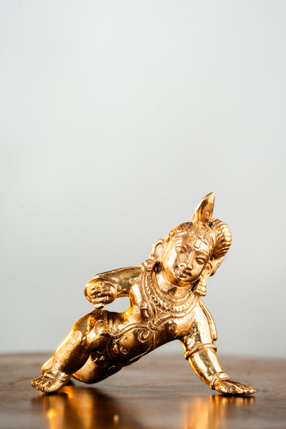 Bronze Crawling Krishna