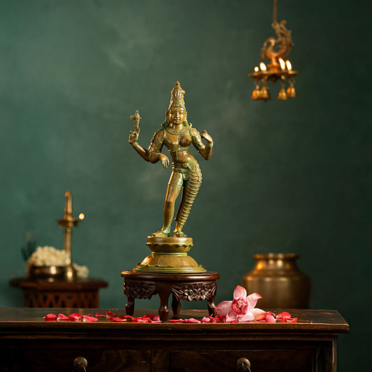 Antique Finished Elegant Ardhanareeswarar - 20"