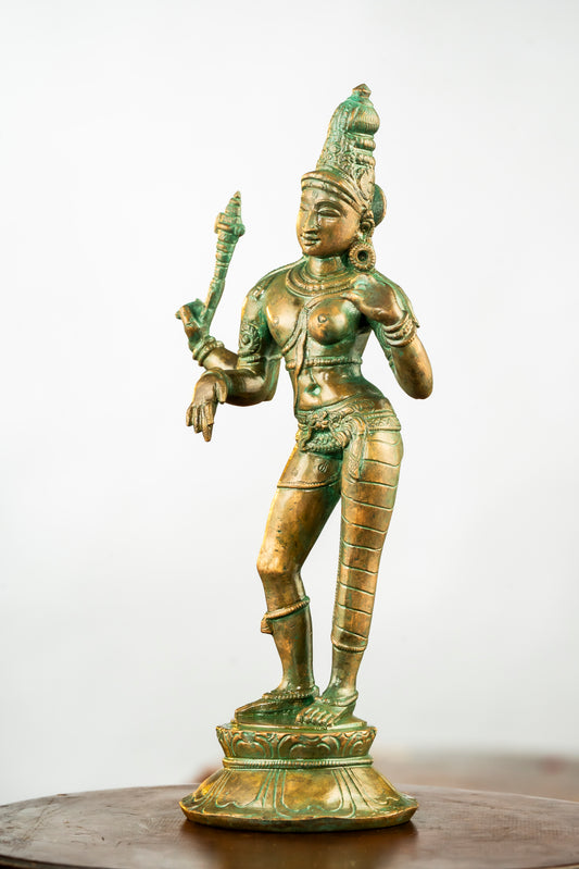 Antique Finished Elegant Ardhanareeswarar - 10 "