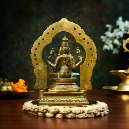 Antique Finished Gubera Lakshmi  with Prabhavali