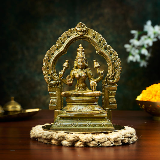 Antique Finished  Lakshmi with Prabhavali