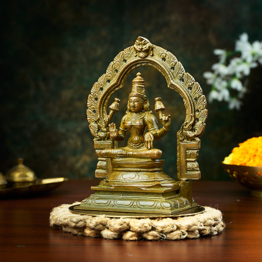 Antique Finished  Lakshmi with Prabhavali