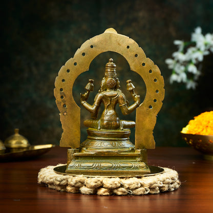 Antique Finished  Lakshmi with Prabhavali
