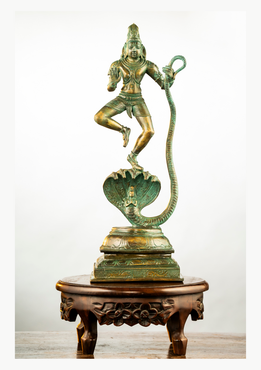 Antique Finished Elegant Kalinga Krishnan 17"
