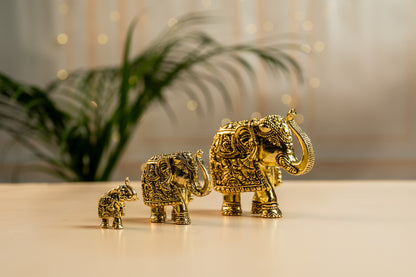 Bronze Elephant Family