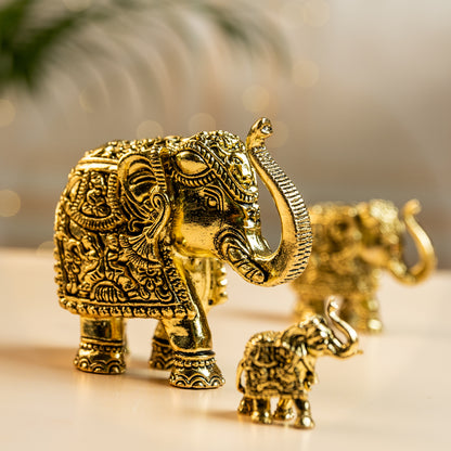 Bronze Elephant Family