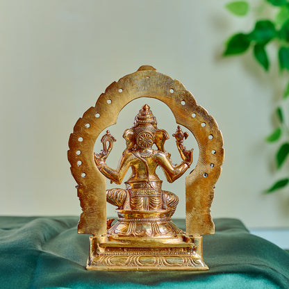 Bronze Ganesh with Prabhavali