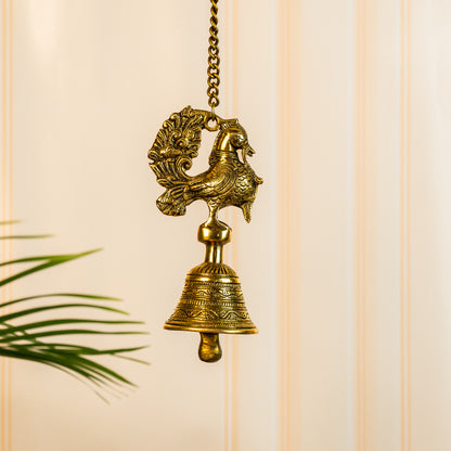 Bronze Hanging bell with Mayil