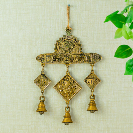 Shubh Labh Ganesha Wall Hanging with Bell