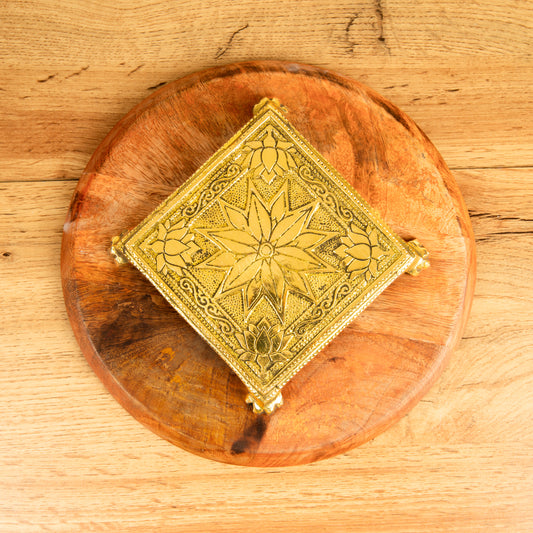 Kolam Printed Square Peedam for Deities