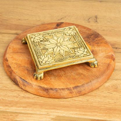 Kolam Printed Square Peedam for Deities