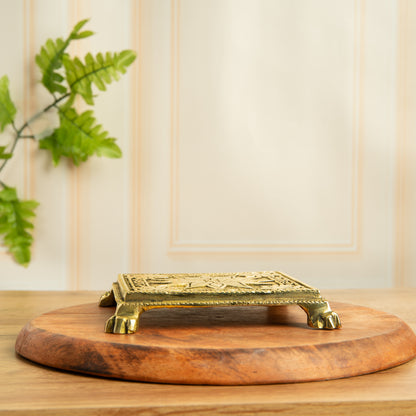 Kolam Printed Square Peedam for Deities