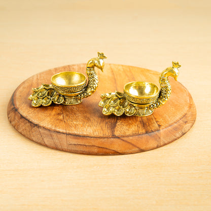 Small Mayil Iragu Vilakku (Pair)
