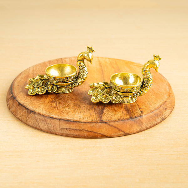 Small Mayil Iragu Vilakku (Pair)