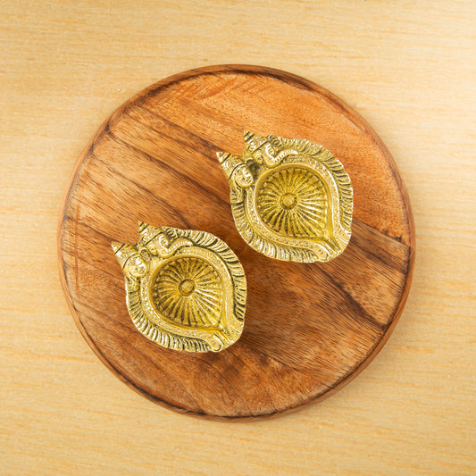 Lakshmi Vinayagar Agal Vilakku (Pair)