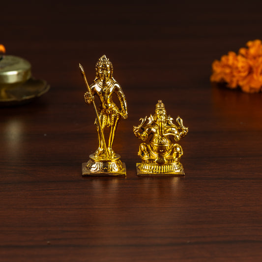Bronze Bala Vinayagar and Murugan