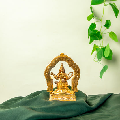 Bronze Saraswathi  with Prabhavali  5"