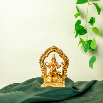 Bronze Saraswathi  with Prabhavali  5"