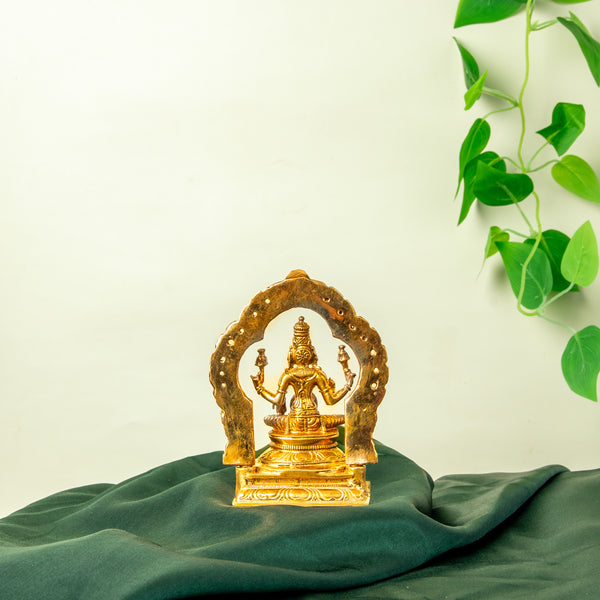 Bronze Gubera Lakshmi  with Prabhavali  5