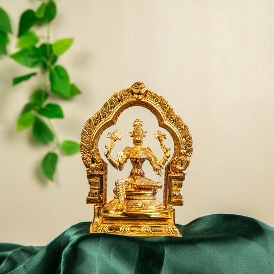 Bronze Varahi with Prabhavali  5"
