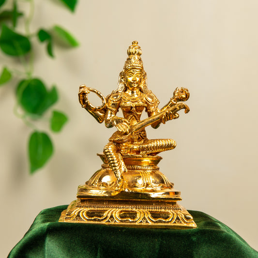 Bronze Saraswathi - 4"